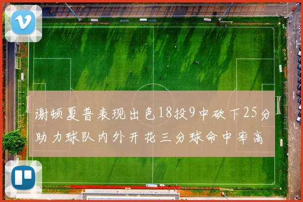 谢顿夏普表现出色18投9中砍下25分助力球队内外开花三分球命中率高达50